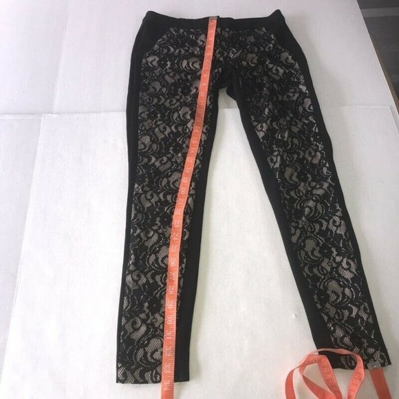 The Limited Black Lace Panel Front Skinny Pant 2 - Picture 5 of 11